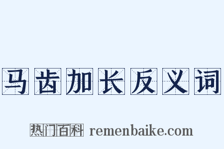 马齿加长反义词是什么意思的图片